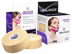 Набор кинезио тейпов для лица BB FACE TAPE™ 2,5 см × 10 м хлопок бежевый