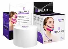 Кинезио тейп для лица BB FACE TAPE™ 5 см × 5 м хлопок белый