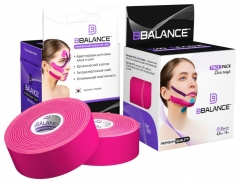 Набор кинезио тейпов для лица BB FACE TAPE™ 2,5 см × 10 м хлопок розовый