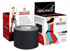 Перфорированный тейп для тела BB LYMPH TAPE™ 5 см × 5 м черный