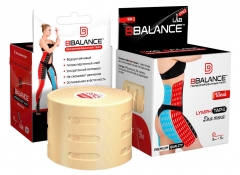 Перфорированный тейп для тела BB LYMPH TAPE™ 5 см × 5 м шелк бежевый