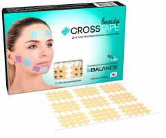 Кросс тейпы для лица CROSS TAPE BEAUTY 2,1 см x 2,7 см (размер А) бежевый