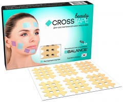 Кросс тейпы для лица CROSS TAPE BEAUTY™ 2,8 см × 3,6 см (размер B) бежевый