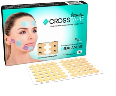 Кросс тейпы для лица CROSS TAPE BEAUTY™ 4,9 см × 5,2 см (размер C) бежевый