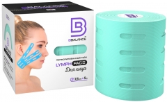 Перфорированный тейп для лица BB LYMPH FACE™ 7,5 см × 5 м мятный