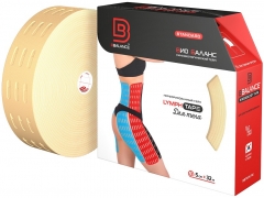 Перфорированный тейп для тела BB LYMPH TAPE™ 5 см × 32 м хлопок бежевый 