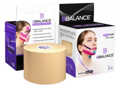 Кинезио тейп для лица BB FACE TAPE™ 5 см × 5 м хлопок бежевый