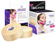 Кинезио тейп для лица BBTape 2,5см x 10 м шелк бежевый (FACE PACK ICE)